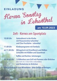 Kerwa Sonntag Lehenthal 10-09-23